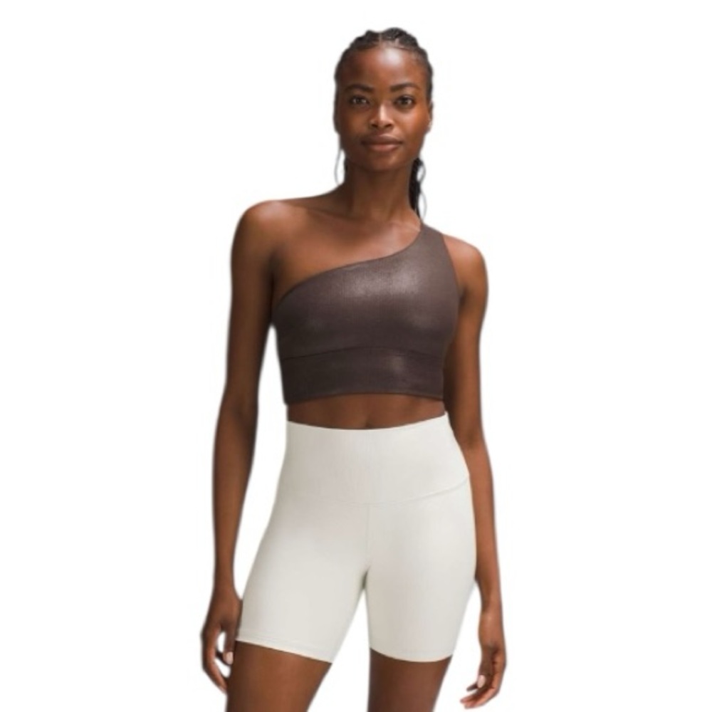 Lululemon Align Asymmetrical Ribbed Bra *Light Support C/D Cup Shine size 6 NWT